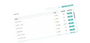 3D-tilted interface of PRIDE proteomics project files showing raw analytical data for botanical formulation and phytochemical profiling