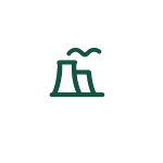 Green factory icon representing extract manufacturers improving specification consistency